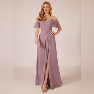 Azazie Dakota Bridesmaid Dress (Dusty Rose, Size 10)